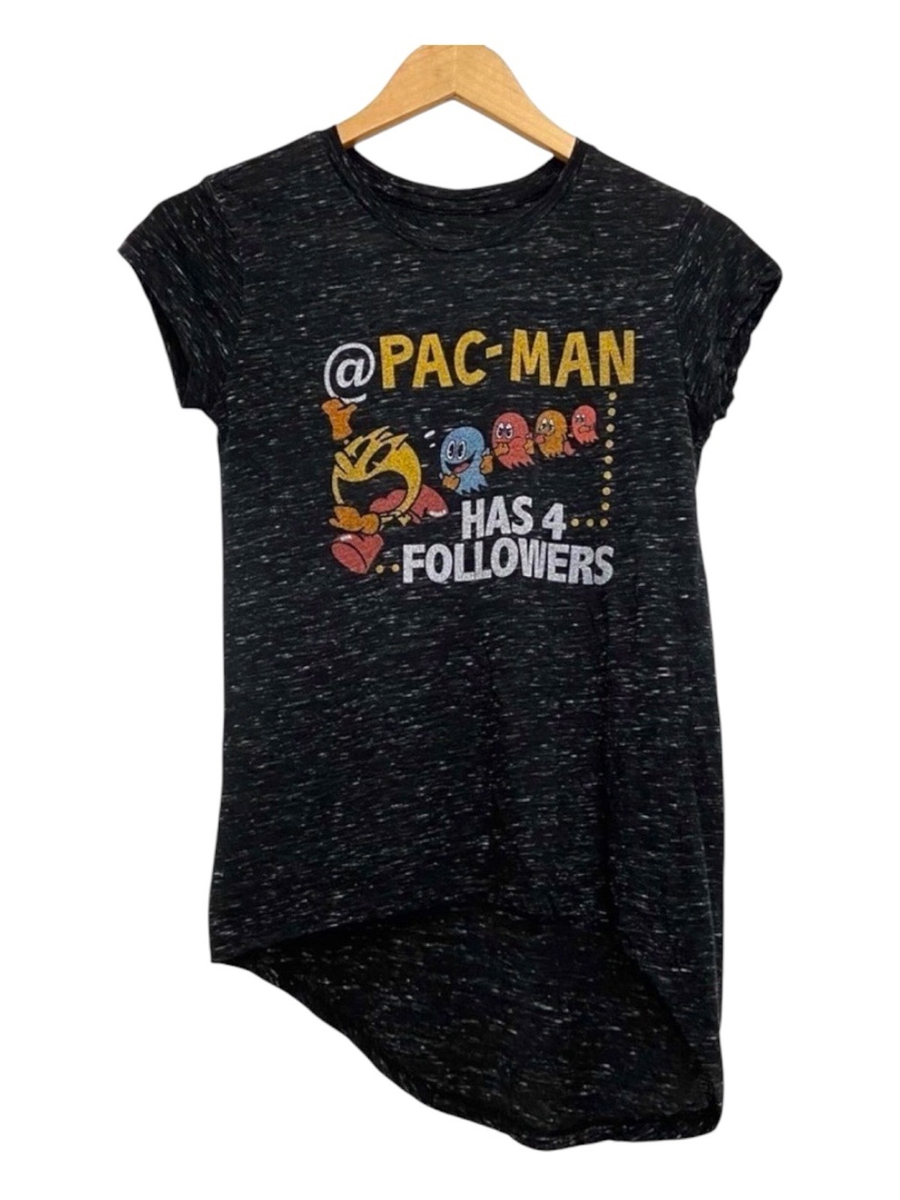 FREE with purchase of 2 jeans Pac-Man asymmetric grey t-shirt short sleeve Small